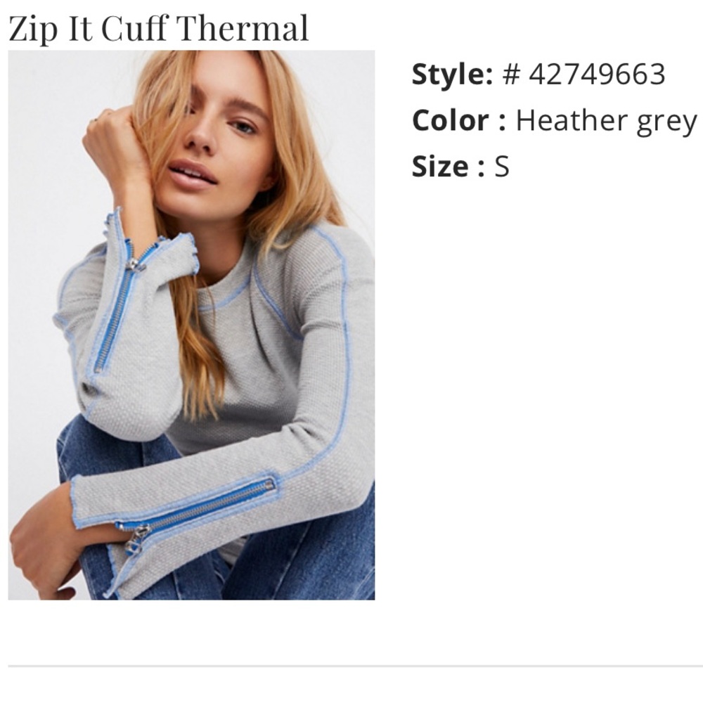 Free People Zip it Cuff Thermal
